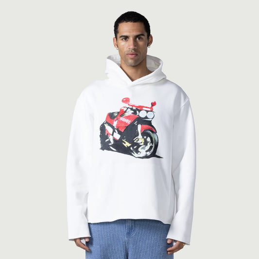 HONOR THE GIFT-Speedbike Hoodie - White-HTG25051