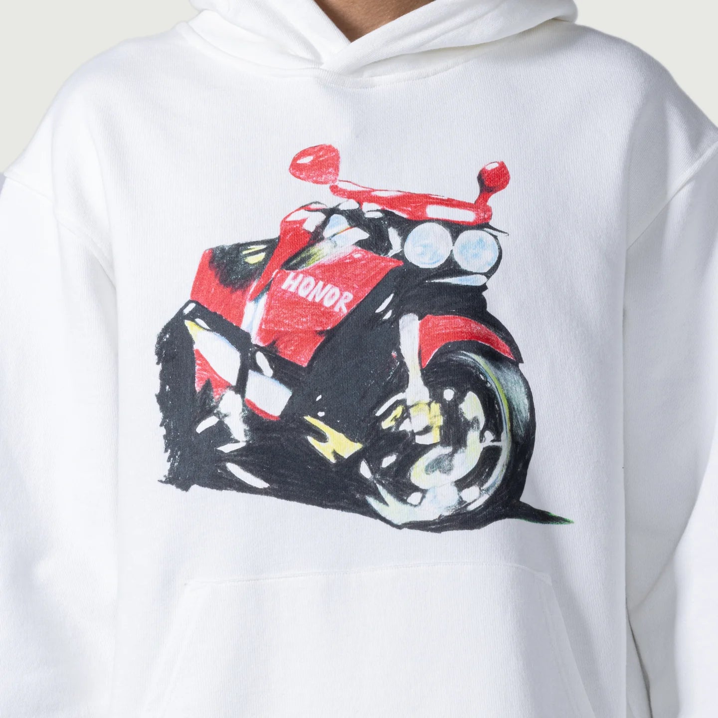 HONOR THE GIFT-Speedbike Hoodie - White-HTG25051