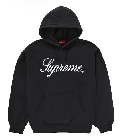 SUPREME-Embroidered Script Hooded Sweatshirt