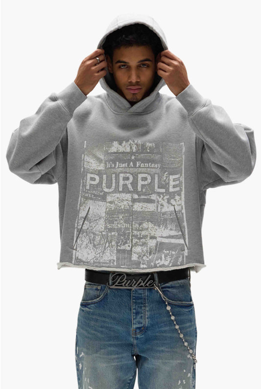PURPLE-Fantasy Cropped Hoodie-M4104-HHGF225