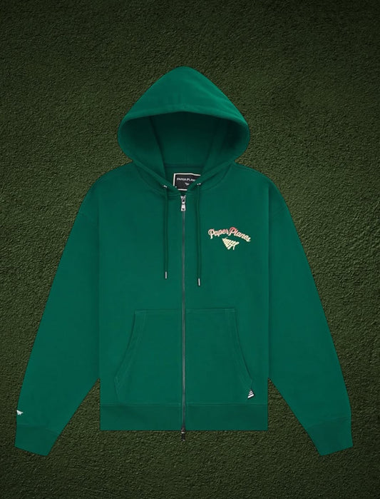 PAPER PLANE ZIP UP HOODIE - 300423