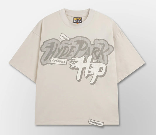 HYDEPARK-Monochrome Tee - Cream
