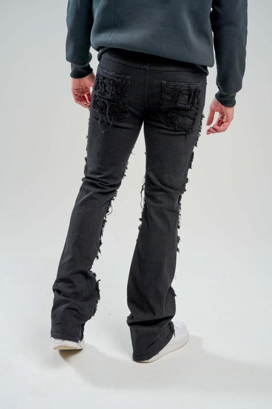TAKER-PREMIUM STRETCH STACK PANTS WITH MULTI PATCH-T4057