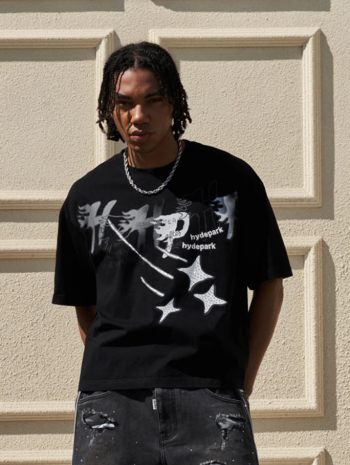 HYDEPARK-HP Star Tee - Black