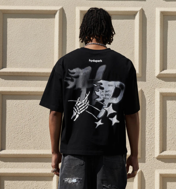 HYDEPARK-HP Star Tee - Black