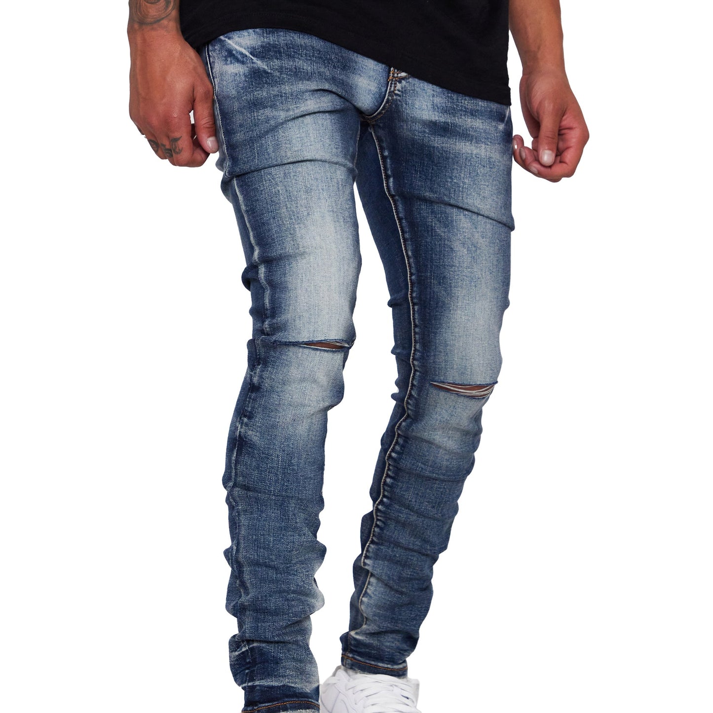 VALABASAS-MR CLEAN 2.0” BLUE SPORCO SKINNY JEAN-VLBS1117-08