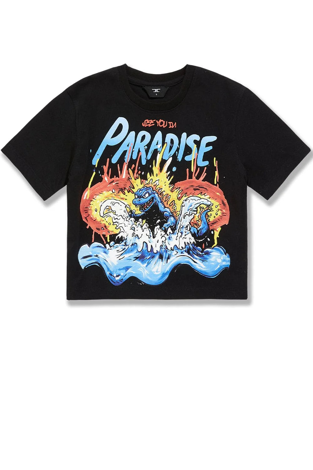 KIDS SEA MONSTER CROPPED BOXY T-SHIRT 9201AK