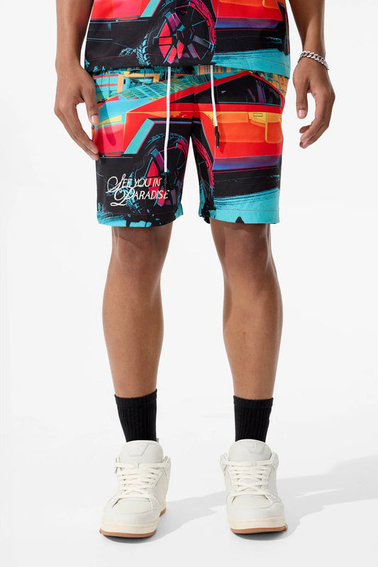 JORDAN CRAIG-RETRO - WANDERLUST PARTY SHORTS-2060S