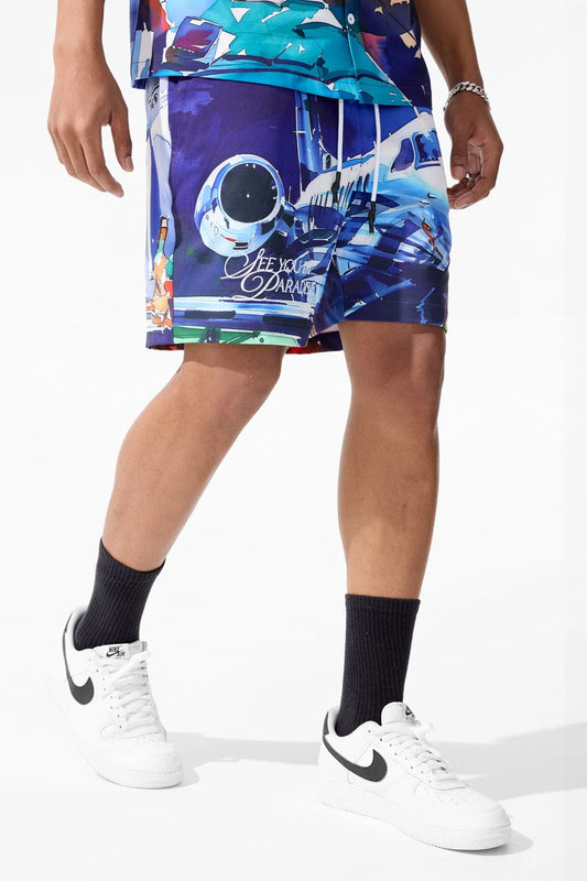 JORDAN CRAIG-RETRO - WANDERLUST PARTY SHORTS-2060S