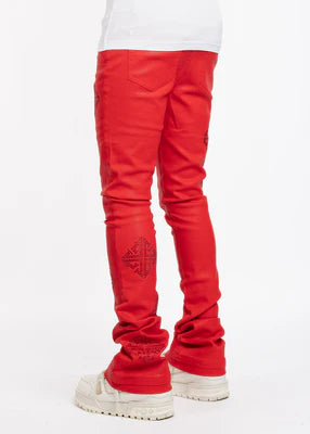 GUAPI-CRIMSON RED ICON EMBELLISHED DENIM-322CRIED36W