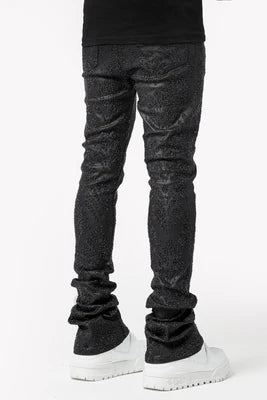GUAPI-OBSIDIAN BLACK EMBELLISHED DENIM V3-458OBEDV340