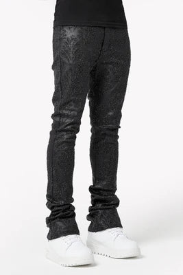 GUAPI-OBSIDIAN BLACK EMBELLISHED DENIM V3-458OBEDV340