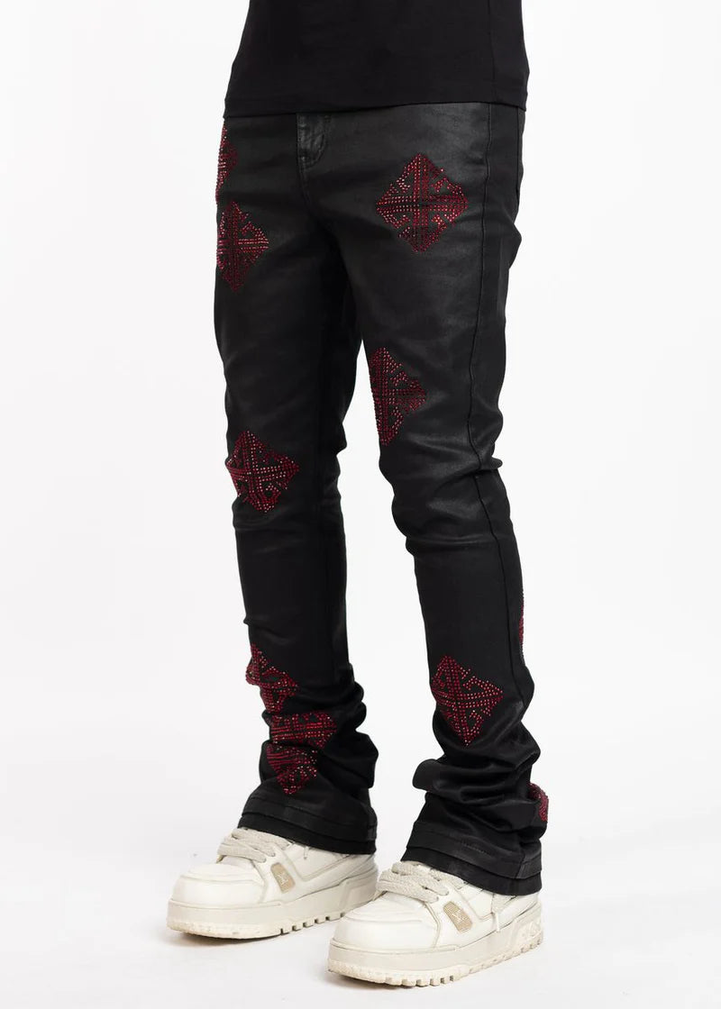 Guapi Jeans - Icon Embellished Denim V2 - Obsidian Black