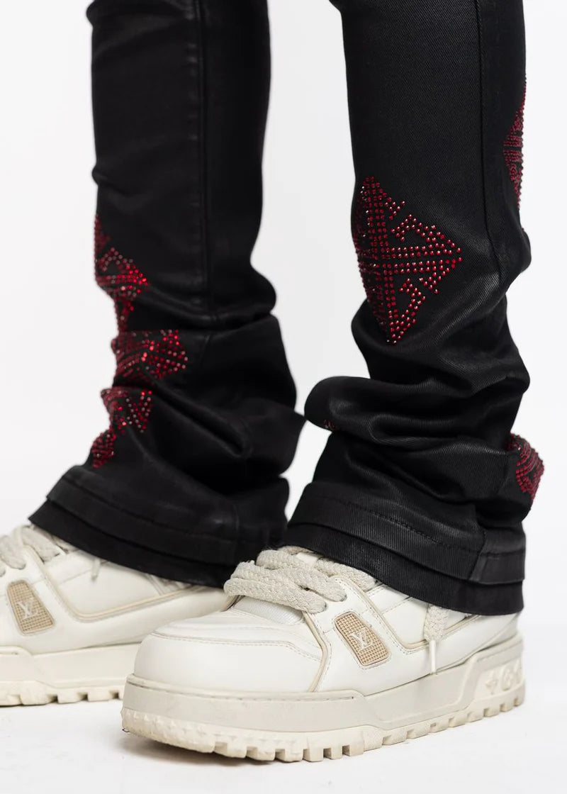 Guapi Jeans - Icon Embellished Denim V2 - Obsidian Black