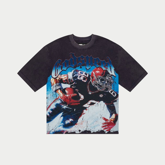 GODSPEED-Endzone T-Shirt (Navy Wash)