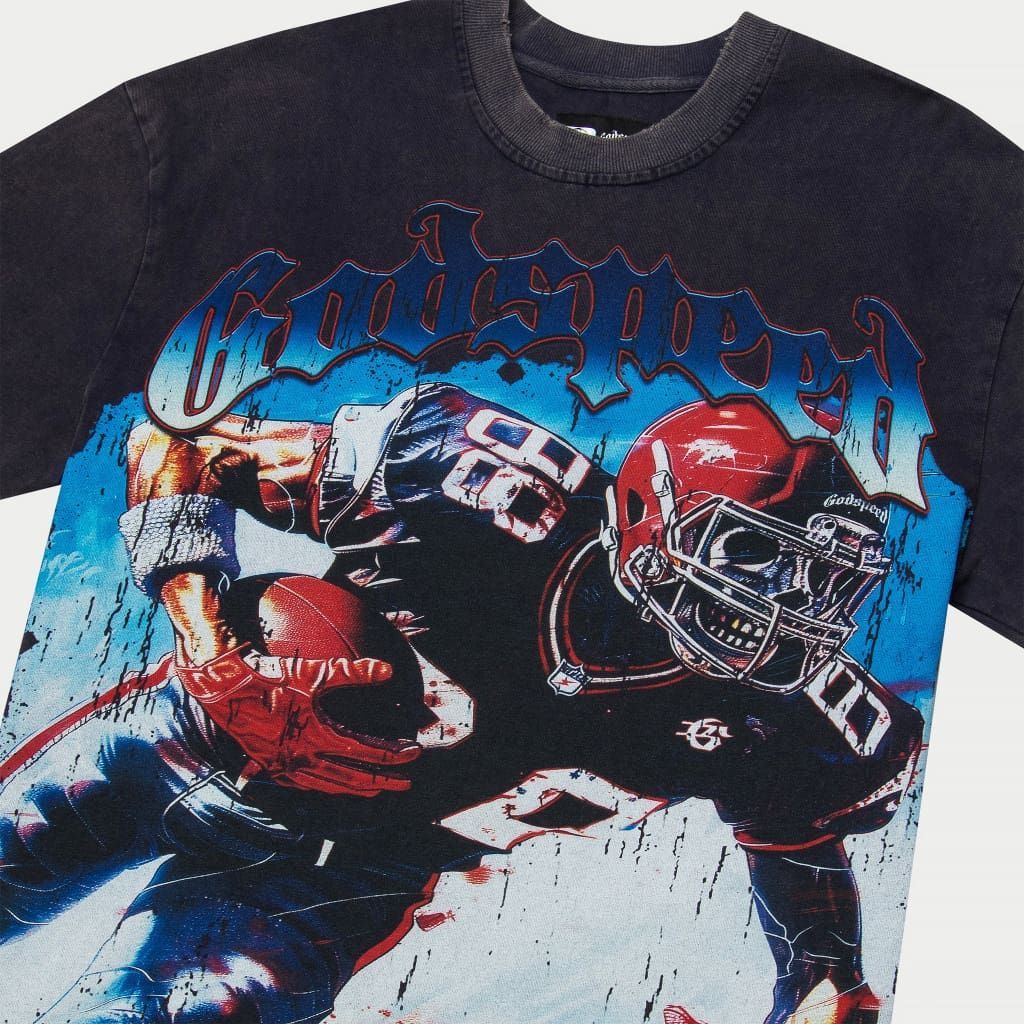 GODSPEED-Endzone T-Shirt (Navy Wash)