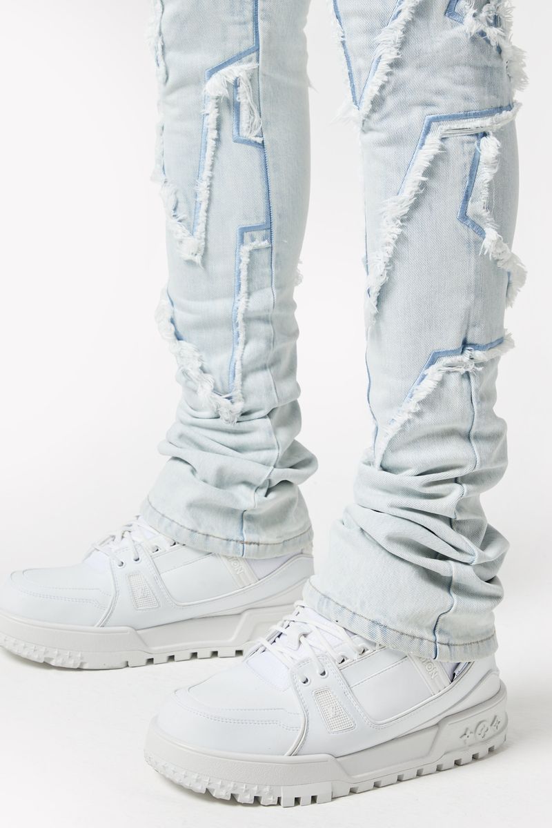 GUAPI-Aqua Blue Stars Denim V2-444ABSDV2