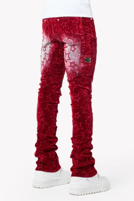 GUAPI-VELVET RED STARS DENIM