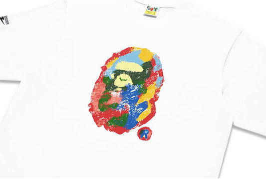 BAPE® x KIDSUPER PAINTING APE HEAD TEE-1L23110919