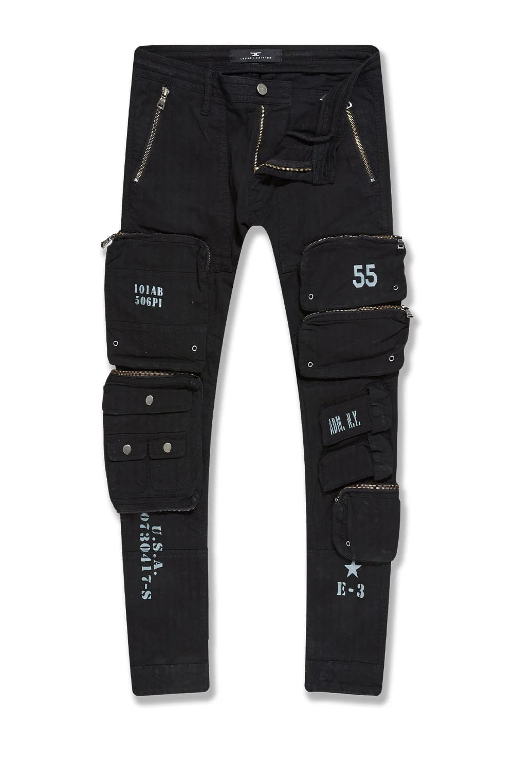 SEAN - INFANTRY DIVISION CARGO PANTS (BLACK)-5673M