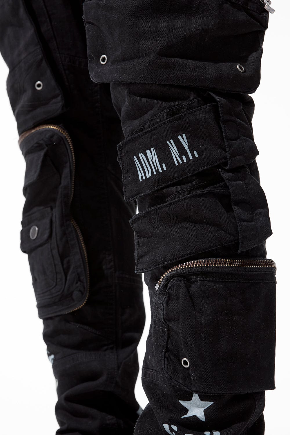 SEAN - INFANTRY DIVISION CARGO PANTS (BLACK)-5673M
