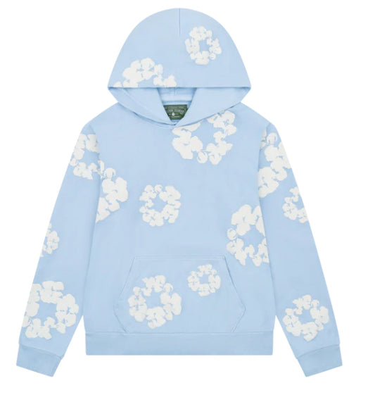 DENIM TEARS-The Cotton Wreath Sweatshirt Powder Blue-FW24THD068