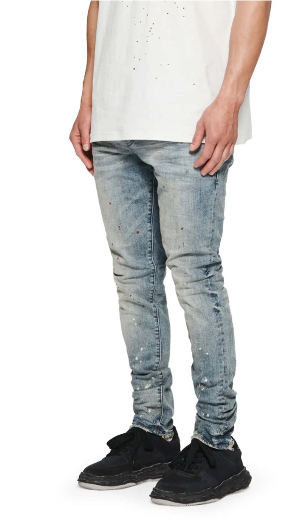 PURPLE -P002 Vintage Spotted Indigo-P002-FDBI526