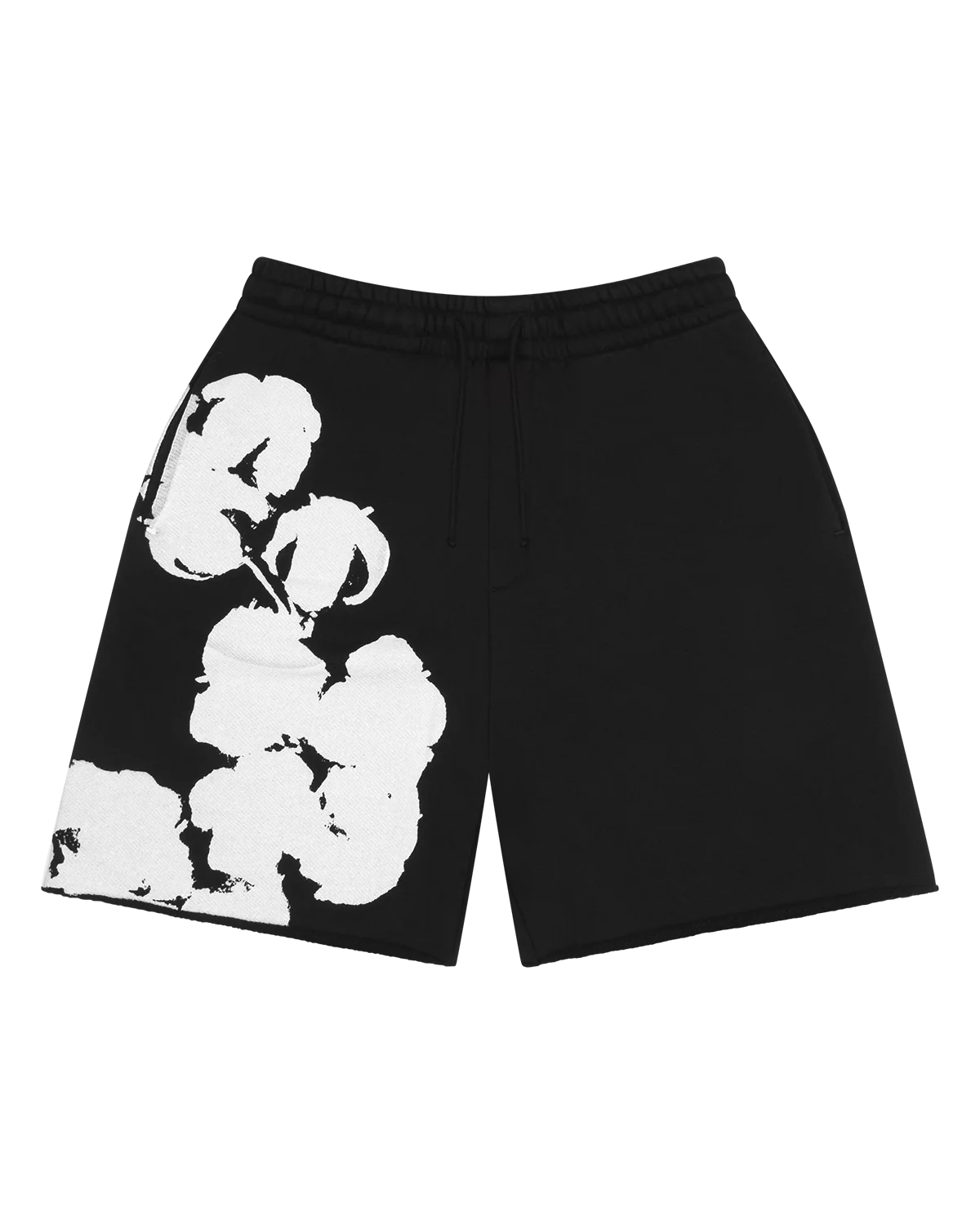 DENIM TEARS-Biggie Cotton Wreath Sweat Shorts Black SS25BRS060