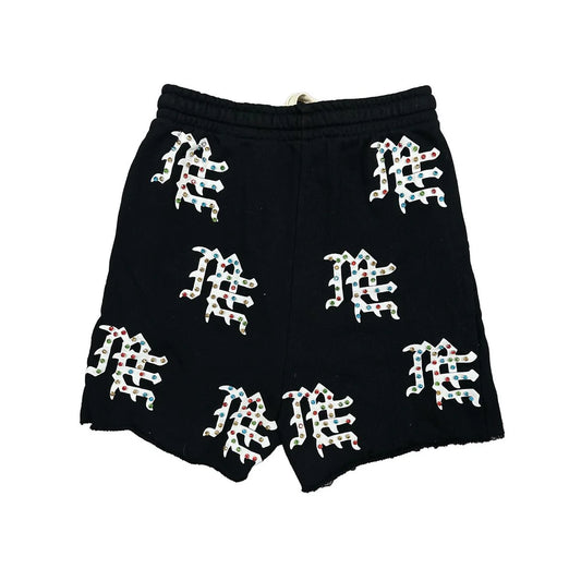 Mixed Emotion Black "ME" Logo Shorts