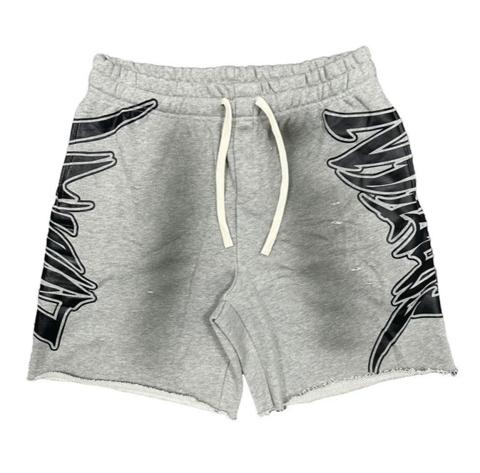 MIXED EMOTION-ME "GREY FADED SHORTS"