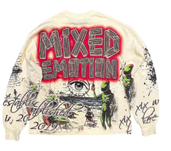 MIXED EMOTION-ME "ART CLUB" CREAM LONG SLEEVE