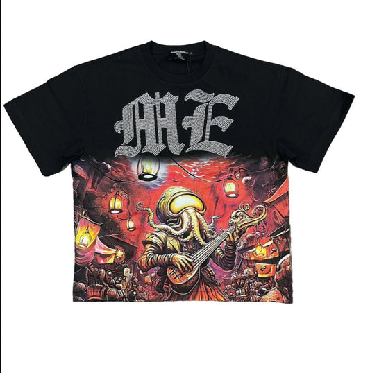 MIXED EMOTION-ME "OCTOPUS RHINESTONE TEE"