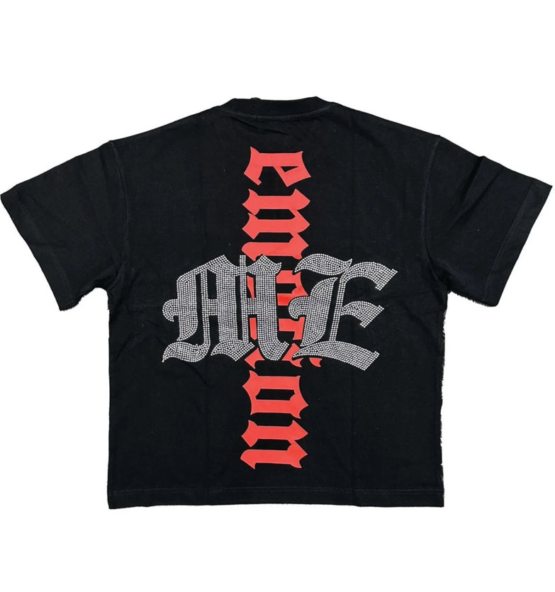 MIXED EMOTION-ME "OCTOPUS RHINESTONE TEE"