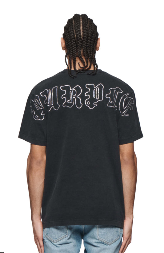 PURPLE-Gothic Crystals Tee-P117-HBGC242