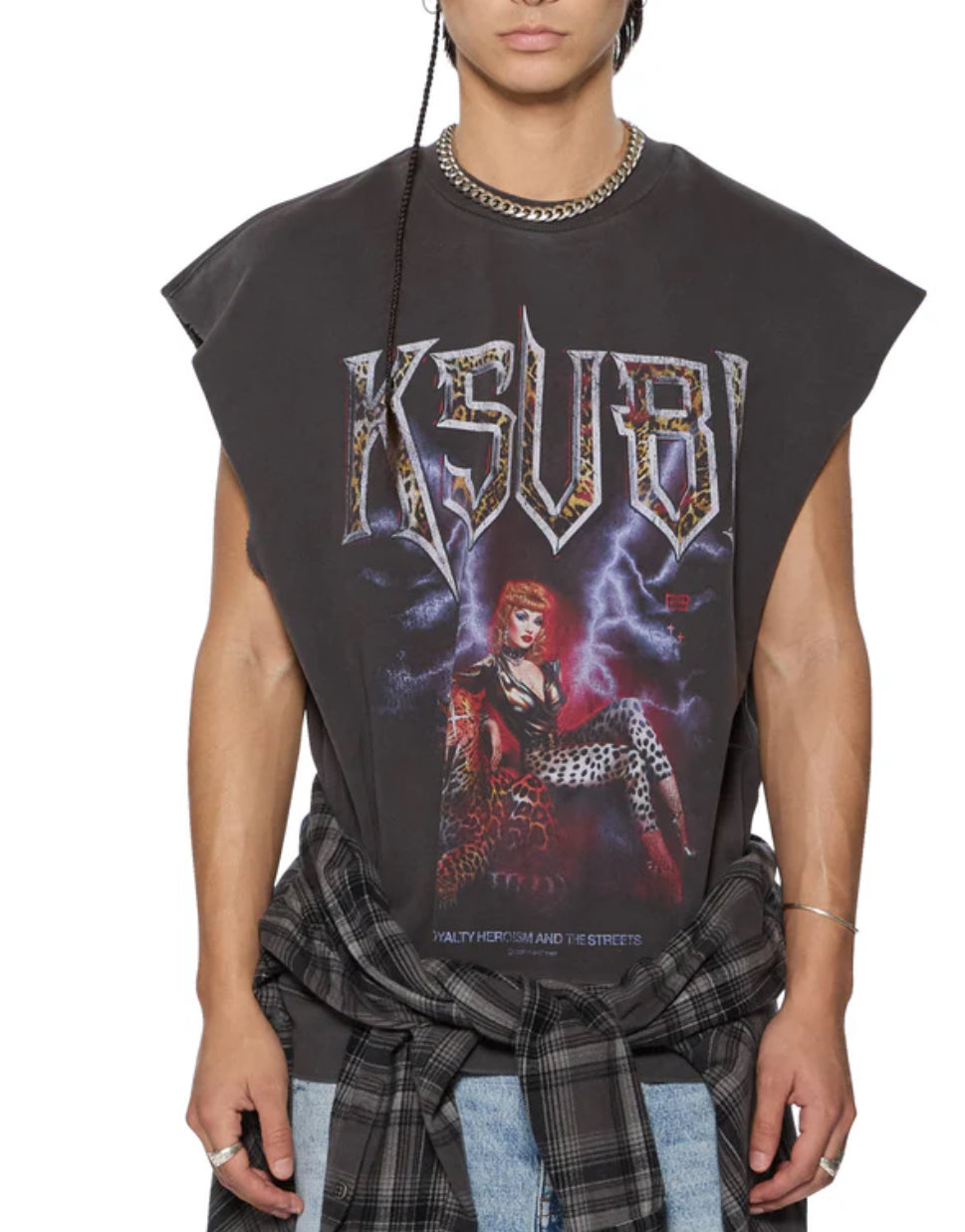Ksubi -Kingdom Slash Crew Faded Black - MSP25FL008