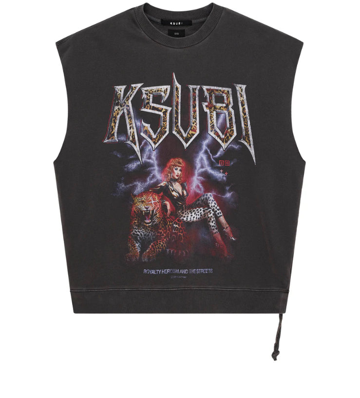 Ksubi -Kingdom Slash Crew Faded Black - MSP25FL008