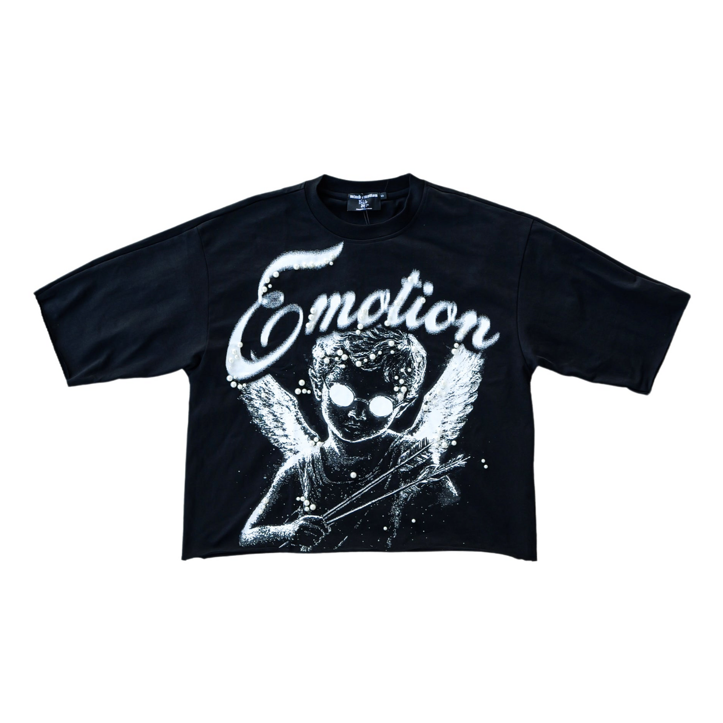 Mixed Emotion - Black “Pearl” Cropped Tee