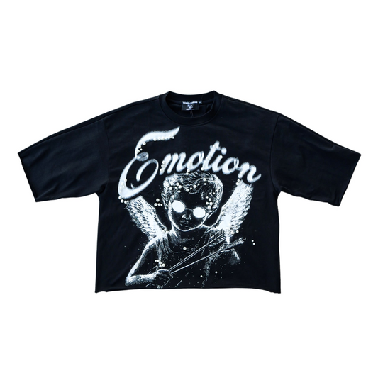 Mixed Emotion - Black “Pearl” Cropped Tee