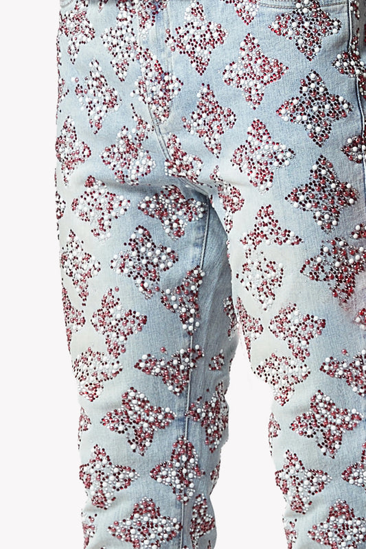 Guapi - monogram velour denim
