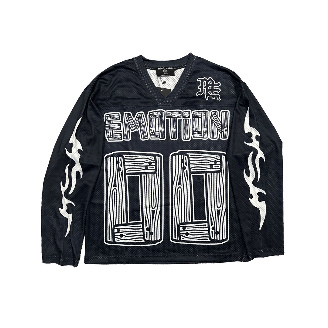 Mixed emotion - OVERSIZED Black “Lightning” Jersey
