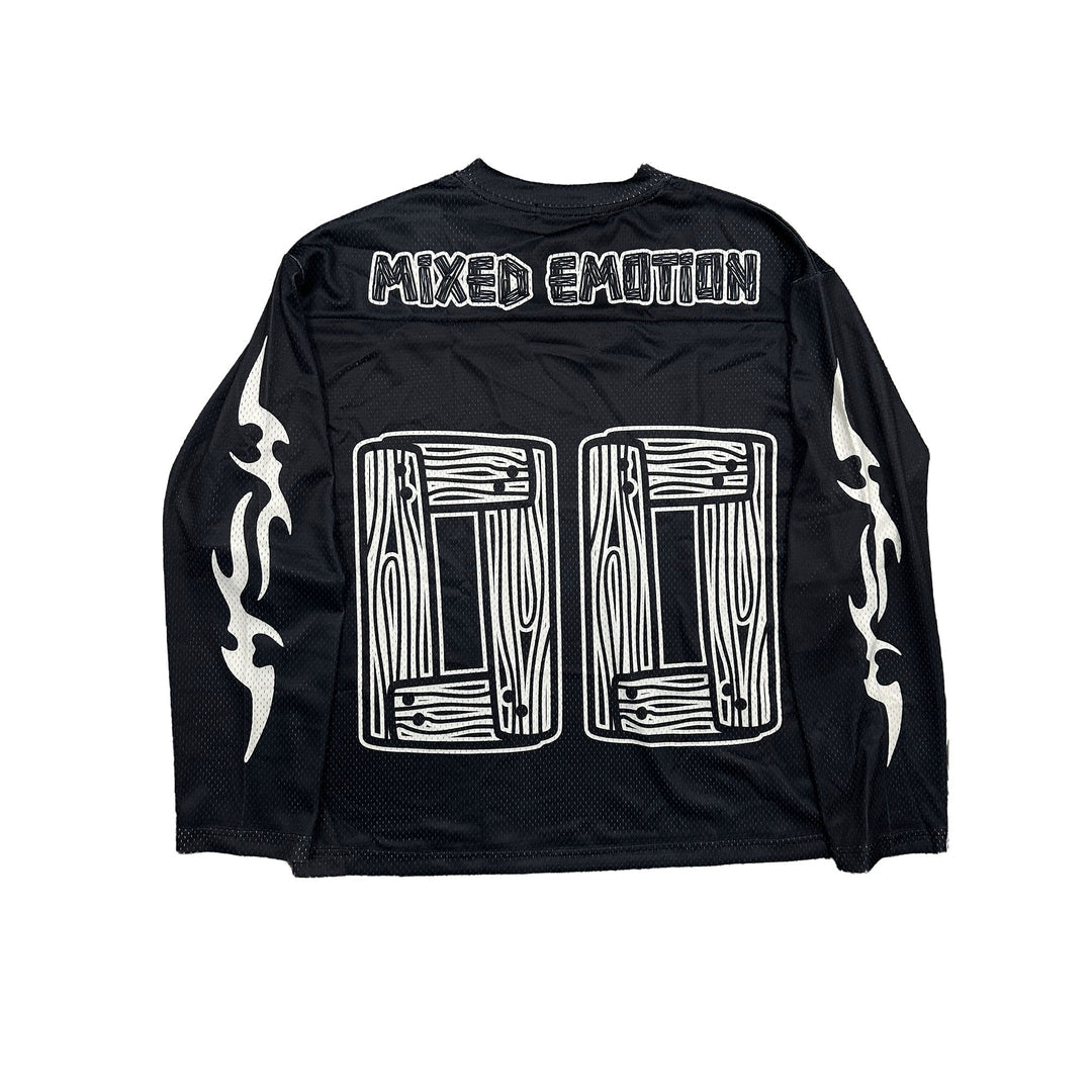 Mixed emotion - OVERSIZED Black “Lightning” Jersey