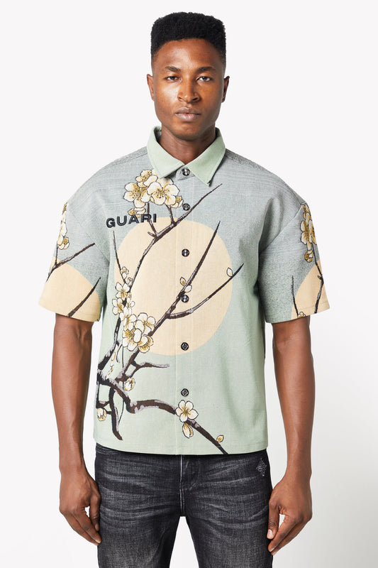Guapi - WHITE LILAC TAPESTRY SHIRT