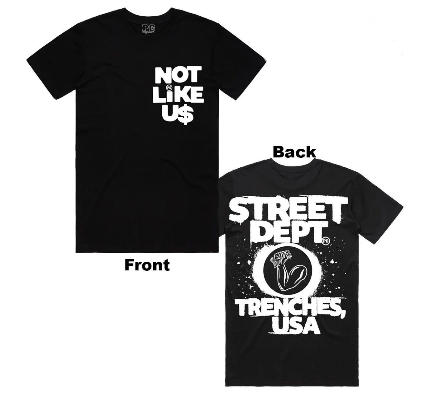 STREET DEPT - NOT LIKE US BLACK WHITE TEE