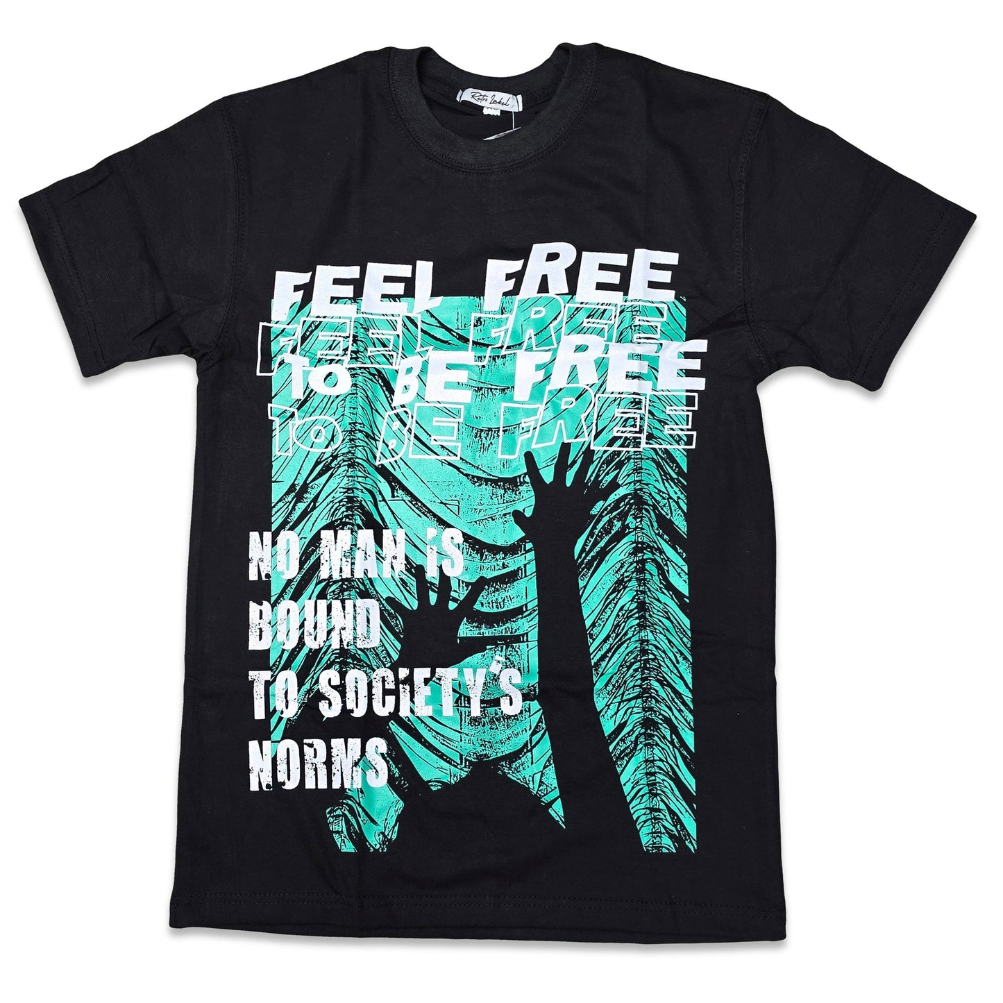 RETRO LABEL FEEL FREE SHIRT (Retro Air Jordan 1 Retro High blue )