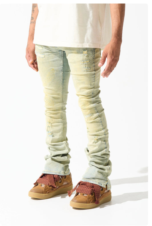 SERENEDE TIERRA STACKED JEANS VINTAGE BLUE