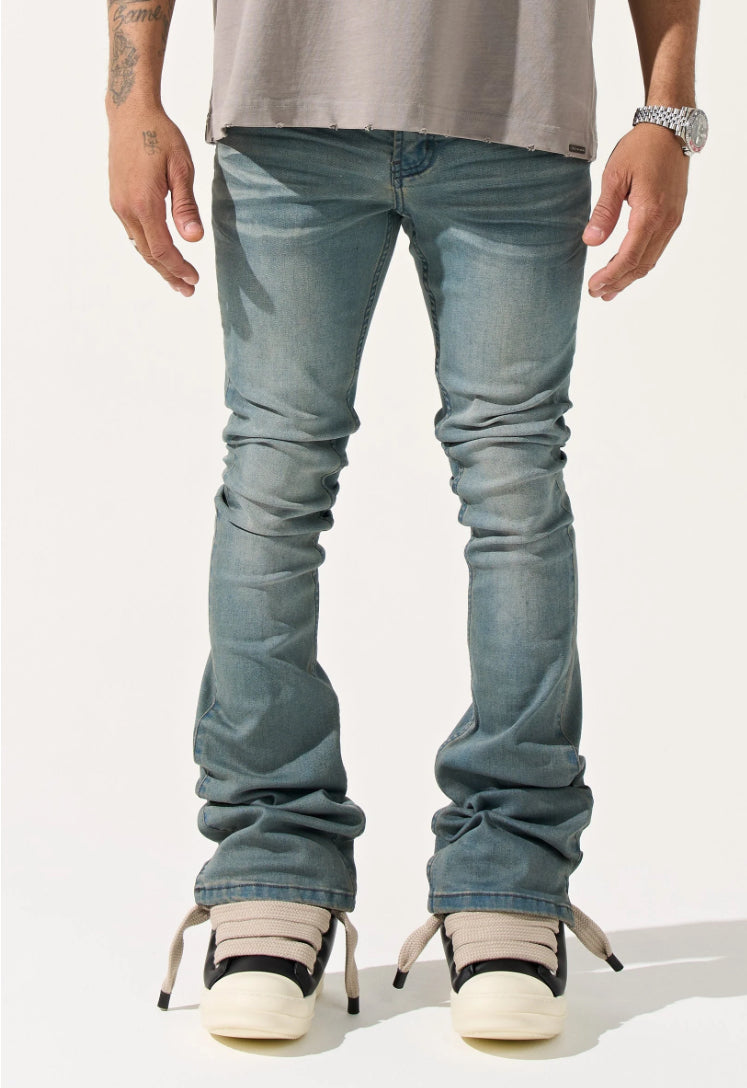SERENEDE SEABURST STACKED JEANS SLATE BLUE