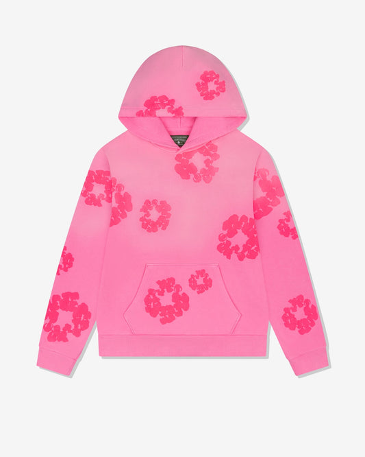 DENIM TEARS Men's Mono Cotton Wreath Hoodie Pink