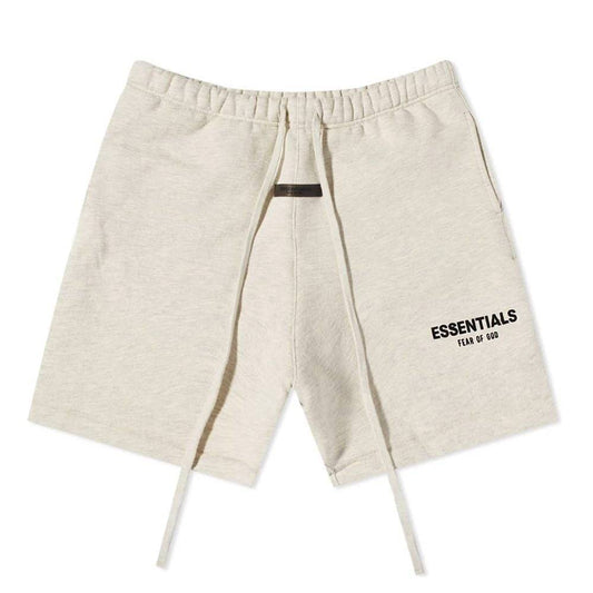 Fear of God Essentials Logo Sweat Short Light Oatmeal