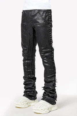 GUAPI ALL BLACK SPIKES DENIM