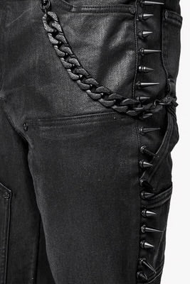 GUAPI ALL BLACK SPIKES DENIM